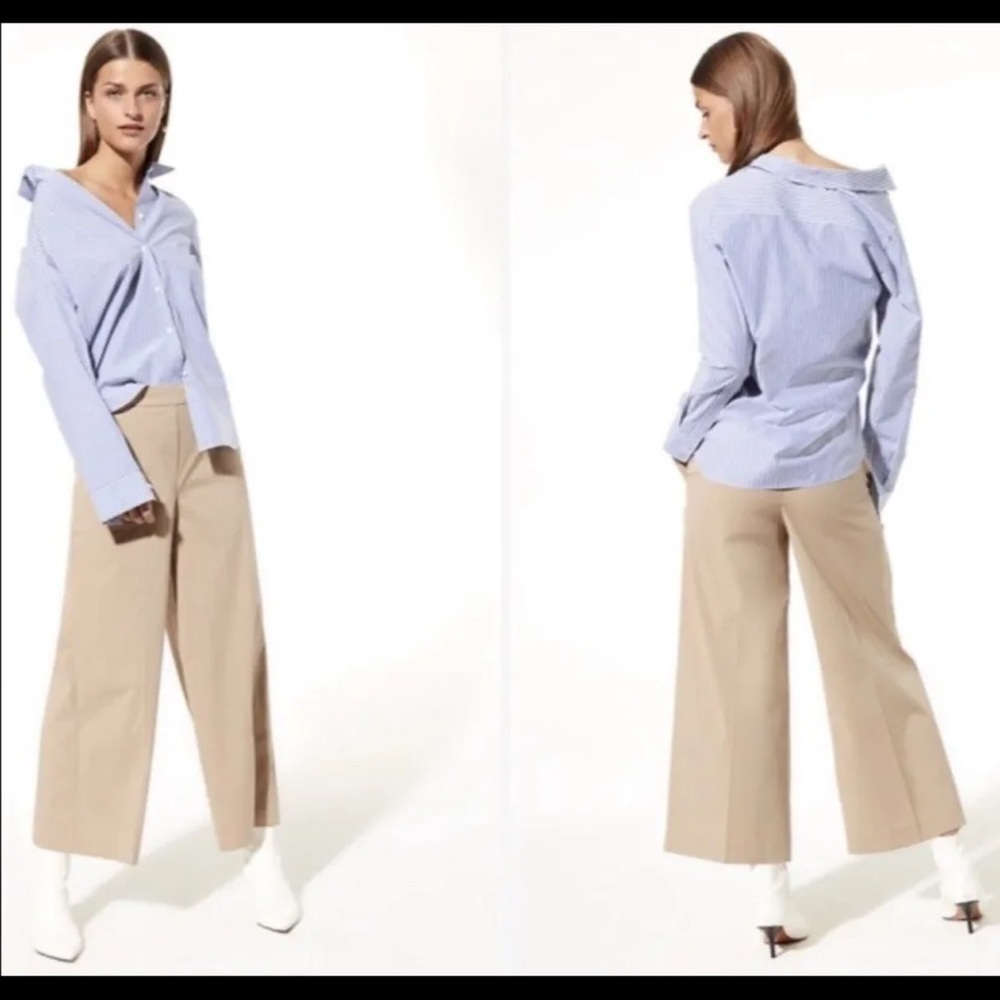 Aritzia Babaton Women’s Tan Manolo Wide Leg Pants Size‎ 2